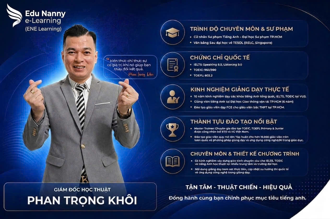 KHẲNG ĐỊNH ĐẲNG CẤP ĐÀO TẠO CÙNG ACADEMIC DIRECTOR TẠI EDU NANNY E-LEARNING